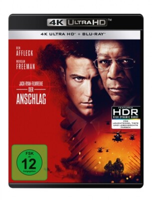 DER ANSCHLAG-MORGAN FREEMAN,BEN AFFLECK  2 ULTRA HD BLU-RAY NEU