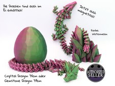 Crystal oder Gemstone Drache im Ei oder Einzeln - by Cinderwing3D - Watermelon