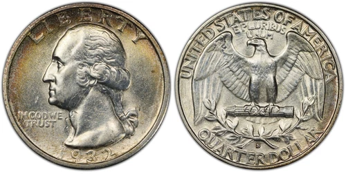 1932 S 25C Washington Quarter PCGS AU55 Toned 45991980