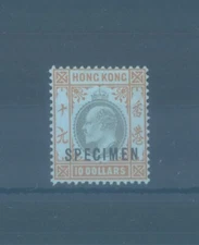 HONG KONG 1903 KEVII 10 dollars orange MNG specimen - rare !