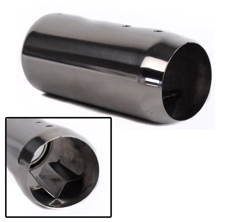 PARA 06-11 HONDA CIVIC EX LX DX ACERO INOXIDABLE CROMO ESCAPE SILENCIADOR PUNTA REDONDA Foto 3 de 4