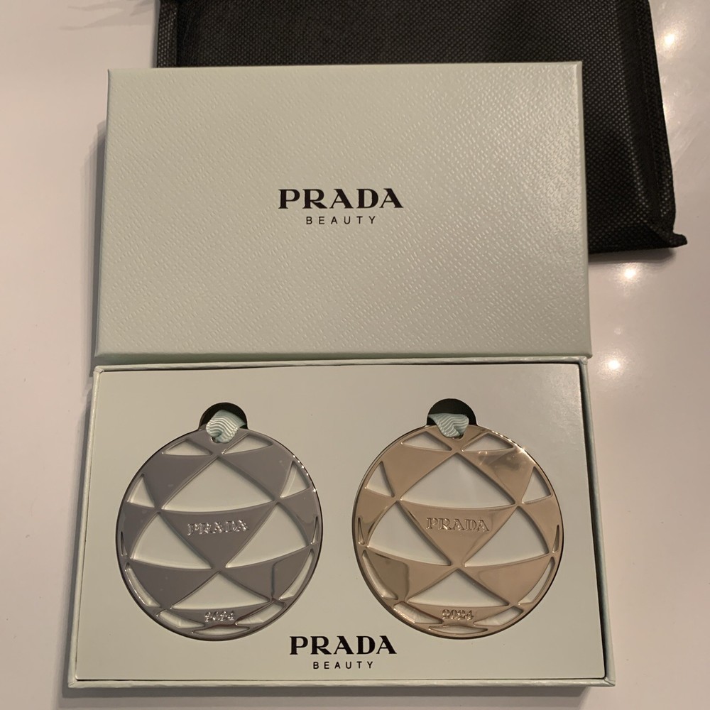 New 2 PRADA Special Gold Silver Ornament 2024 Edition In Box Collector !