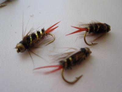 1 DZ D-9 BEAD HEAD FLASHBACK PRINCE RED TAIL'S, NYMPHS DRY FLIES **AWESOME