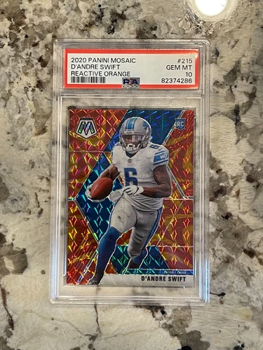 2020 Mosaic D'Andre Swift RC Reactive Orange PSA 10 *286