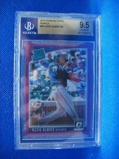 OZZIE ALBIES 2018 Panini Donruss Optic RR Purple #36 BGS GEM MINT 9.5 Braves RC