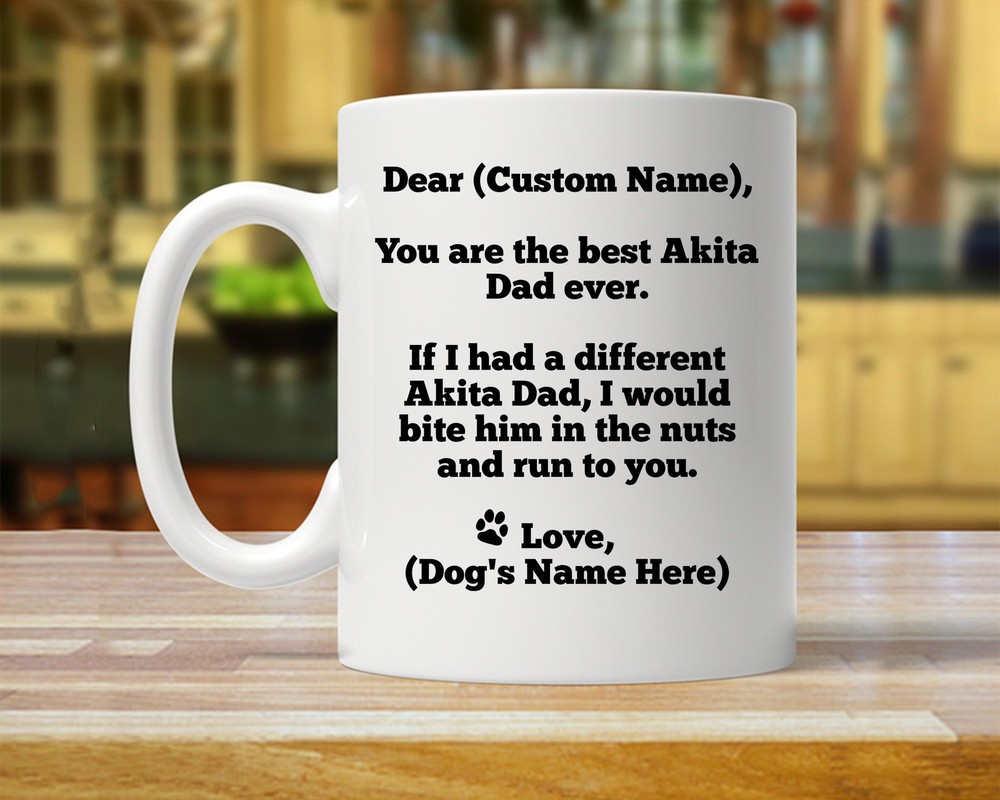 Akita Dad Akita Gift Personalized Akita Gift Custom Akita Gift Akita Mug Akita