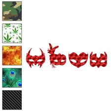 Masks, Vinyl Decal Sticker, 40 Patterns & 3 Sizes, #7200