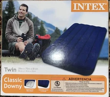 Intex Twin Size  39x75x8.75”Classic Downy Inflatable Air Bed Mattress 68757WA