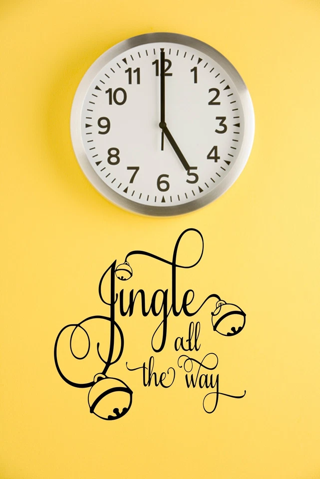 JINGLE ALL THE WAY vinyl sticker Christmas decal home shop wall window door - image 3 of 4
