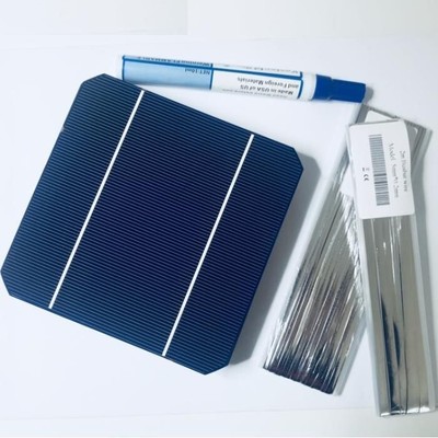 40Pcs Mini Solar Panel Monocrystalline Tabbing Wire Busbar Flux Pen Cells Set