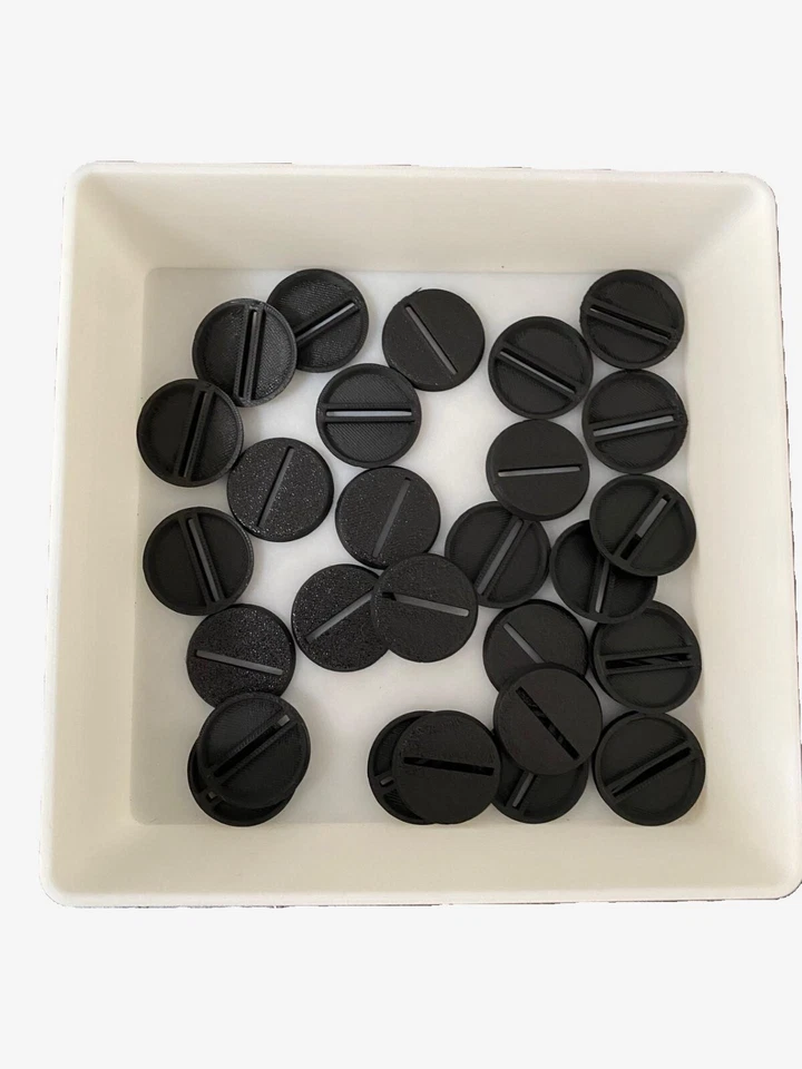 BATTLE MASTER BASES 32MM Round Slotted War gaming Plastic Model Bases for Warhammer 40K,AOS,D&D