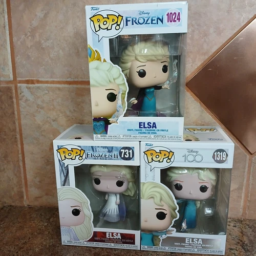 3 Funko POP! Frozen Elsa 1024 Disney 100 1319 Frozen II Elsa Epilogue Dress 731