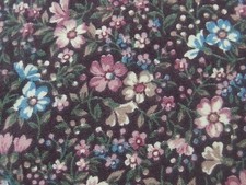 cotton fabric small Flower purple by spring industries 45" x 37" 165