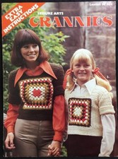 Leisure Arts Grannies Afghans To Knit And Crochet Leaflet 58 1975