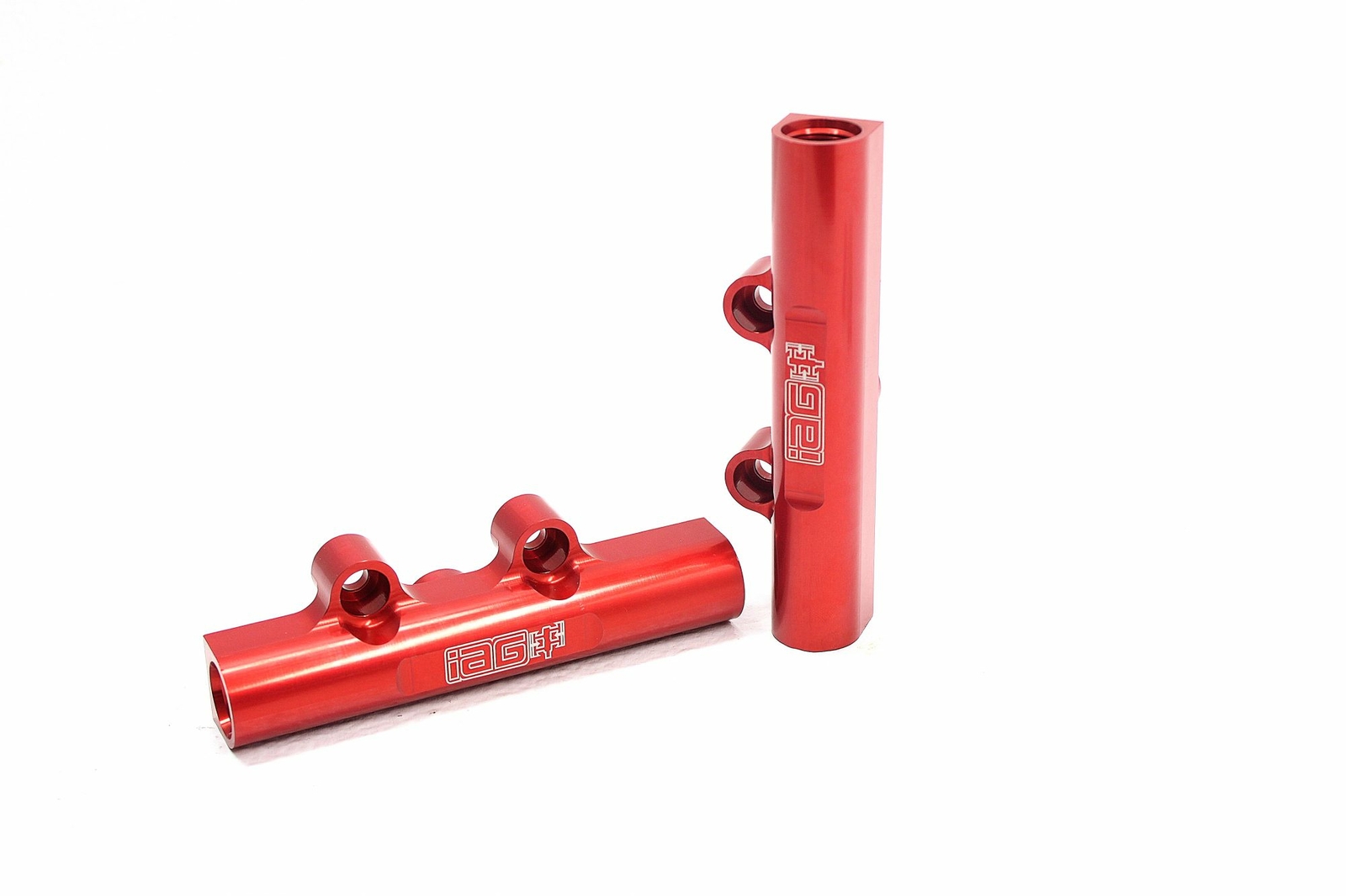 IAG BILLET RED V3 TOP FEED FUEL RAILS FOR 2002-2014 SUBARU WRX, 2007 ...