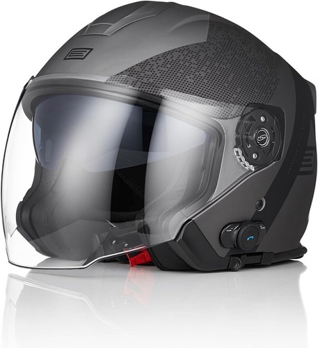 CASCO ORIGINE PALIO 2.0 + BT INTERFONO BLUETOOTH HYPER BLACK TITANIUM MATT - Foto 3 di 9