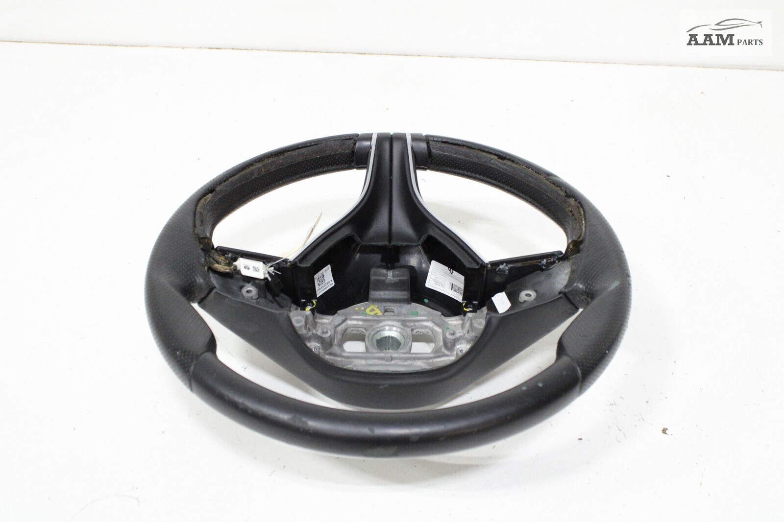 2014-2020 MASERATI GHIBLI M157 FRONT LEFT DRIVER STEERING RING LEATHER BLACK OEM