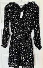 NWT American Eagle Long Sleeve Faux Wrap Floral Dress Size XS
