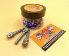Drill Hog® 3/8" Socket Adapter Hex Shank 3/8 Impact Driver Bit 20 Pack in Jar