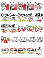 16 KITCHEN QUOTES EMBROIDERY MACHINE DESIGNS PES JEF HUS EXP DST VP3 USB