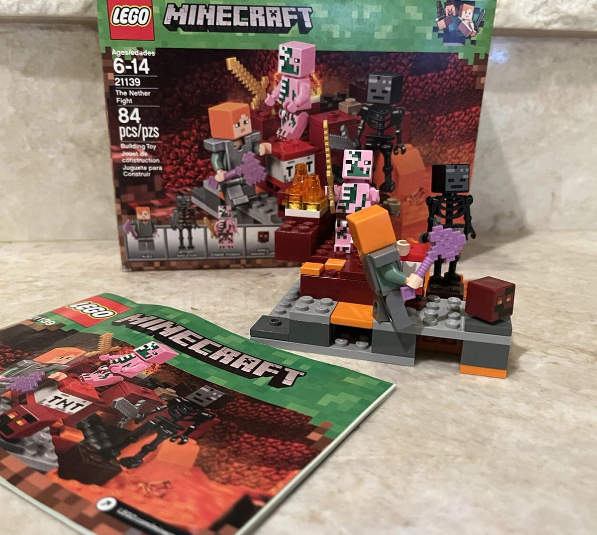 LEGO Minecraft: The Nether Fight Retired 100% Complete Box | eBay