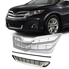 Upper & Lower Grille + Grille Molding For Toyota Venza 2013 2014 2015 2016