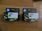 2025 GENUINE LOT 2 HP #934XL LARGE BLACK CARTRIDGES OfficeJet 6812 6230 6835 NEW