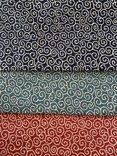 Set of 3  Japanese Furoshiki Cloth Cotton Traditional Pattern Karakusa Wrapping