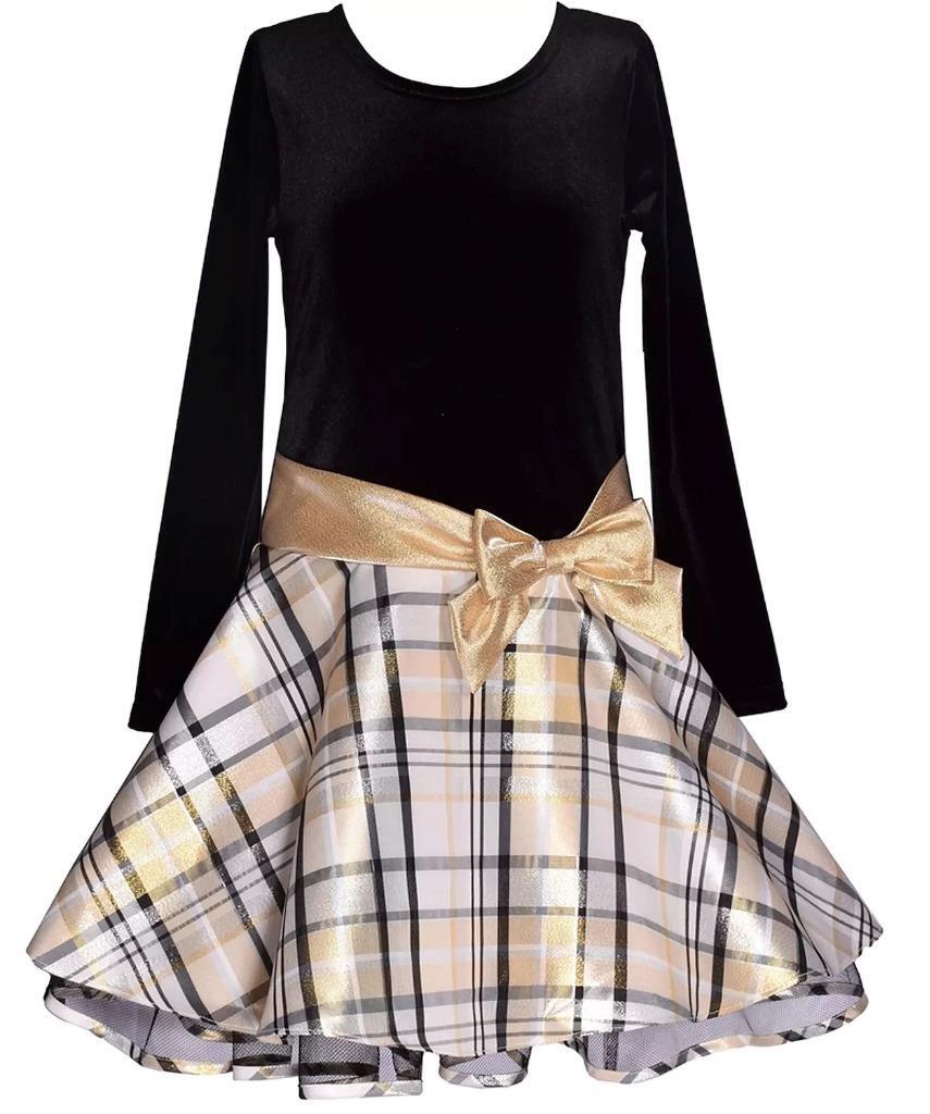 NEW Bonnie Jean Girl Size 16 "BLACK GOLD PLAID BOW" Christmas Hipster Dress NWT | eBay NEW Bonnie Jean Girl Size 16 "BLACK GOLD PLAID BOW" Christmas Hipster Dress NWT | eBay