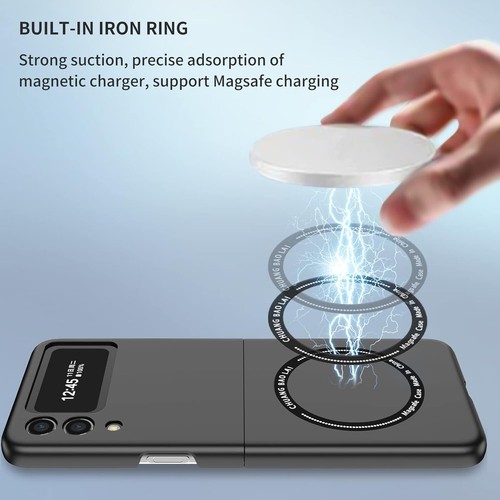 For Samsung Galaxy Z Flip3 Magnetic Armor Stand Ring Back Case Cover Magsafe - Picture 2 of 11