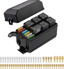 Nilight 12V Fuse Relay Box 6 Relays 6 Slots ATC ATO Blade Fuse Holder 4Pin 5Pin