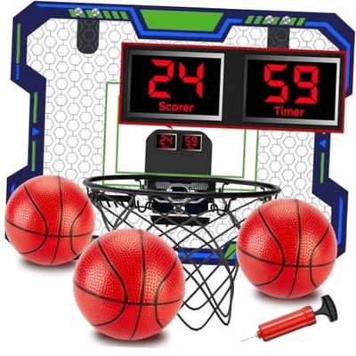 Basketball Hoop Indoor for Kids(4-12 Years Old), Over The Door Basketball blue