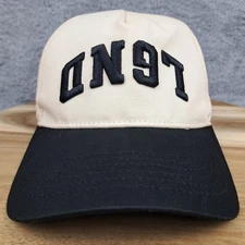 LGND Supply Co Hat Cap Snap Back Beige Black Upside Down Logo Golfer Golf Mens