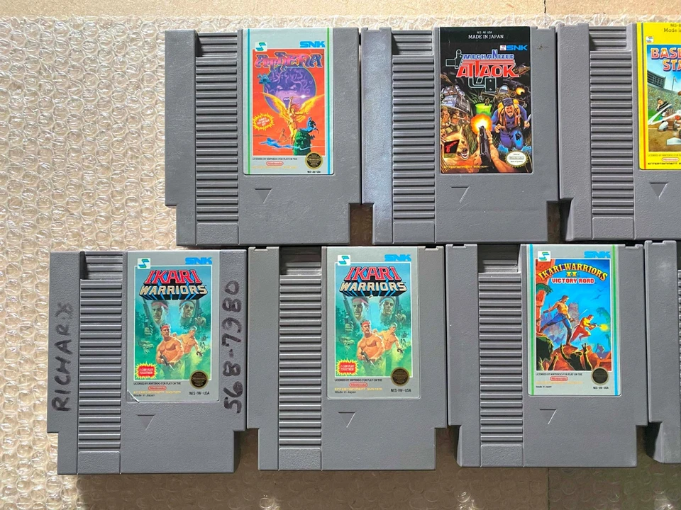 LOTE DE 9 Juegos SNK NES (Ikari III Touchdown Athena Mecanizado) - SOLO CARROS Foto 2 de 4