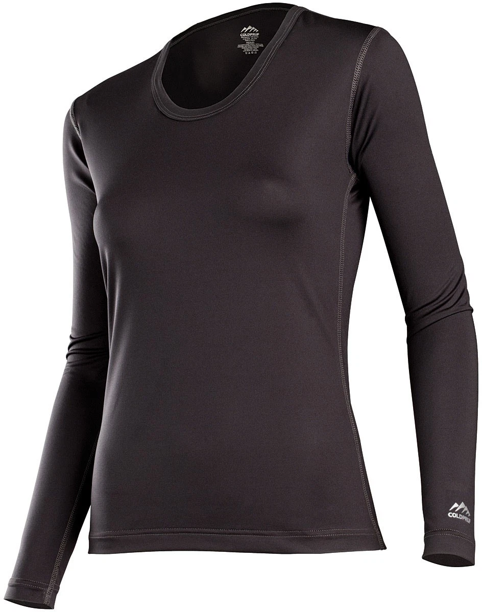 COLDPRUF Premium Performance Women's Crew Neck Base Layer Top Small Black