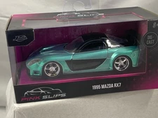 Jada Pink Slips Die Cast Vehicle 1995 Mazda RX7 Sports Car Coupe 1:32 Scale