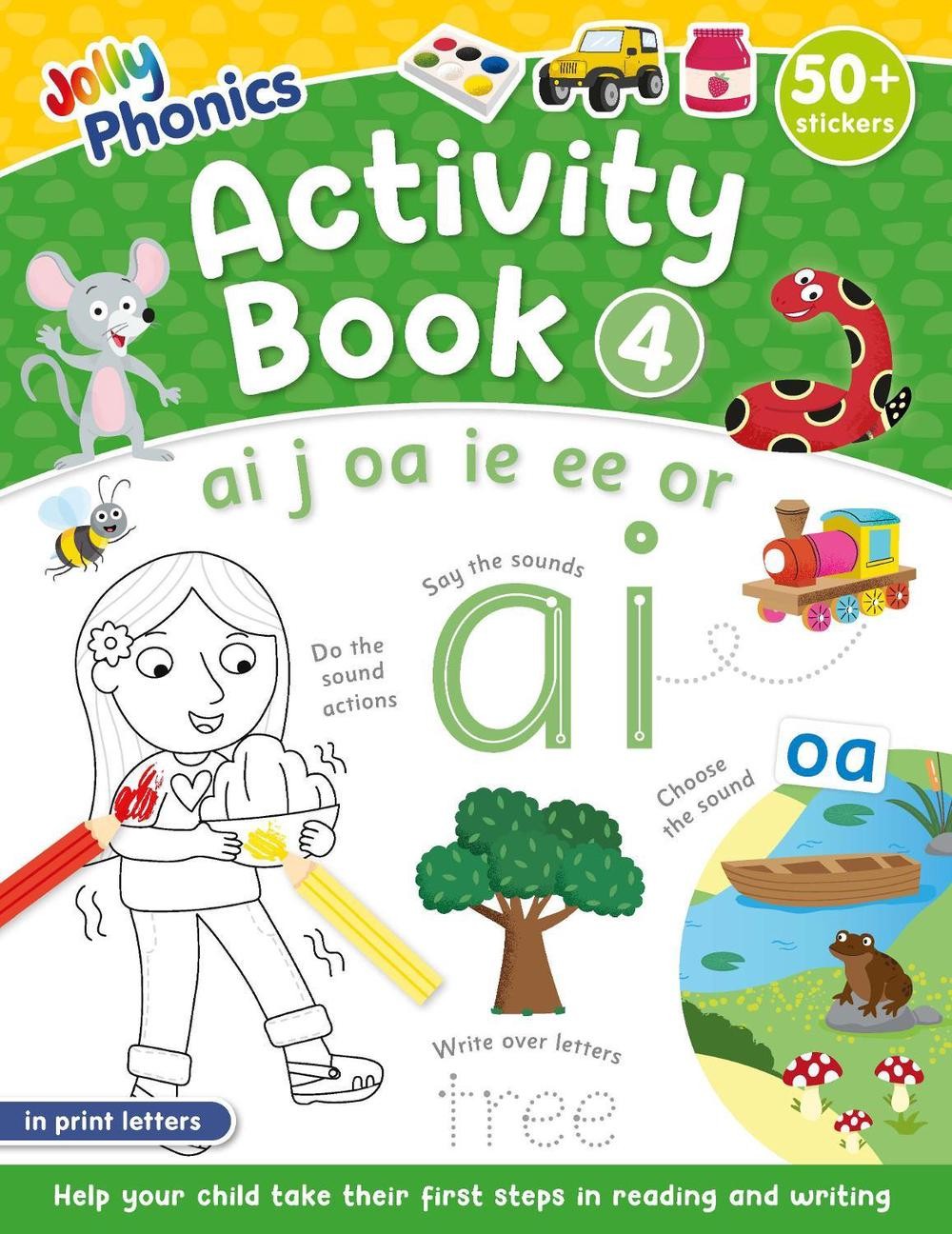 Jolly Phonics Activity Book 4: in Print Letters (American English edition) by Sa