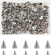 100 Pairs of 7x10mm Metal Cone Spikes for Clothing and Leather Accessories