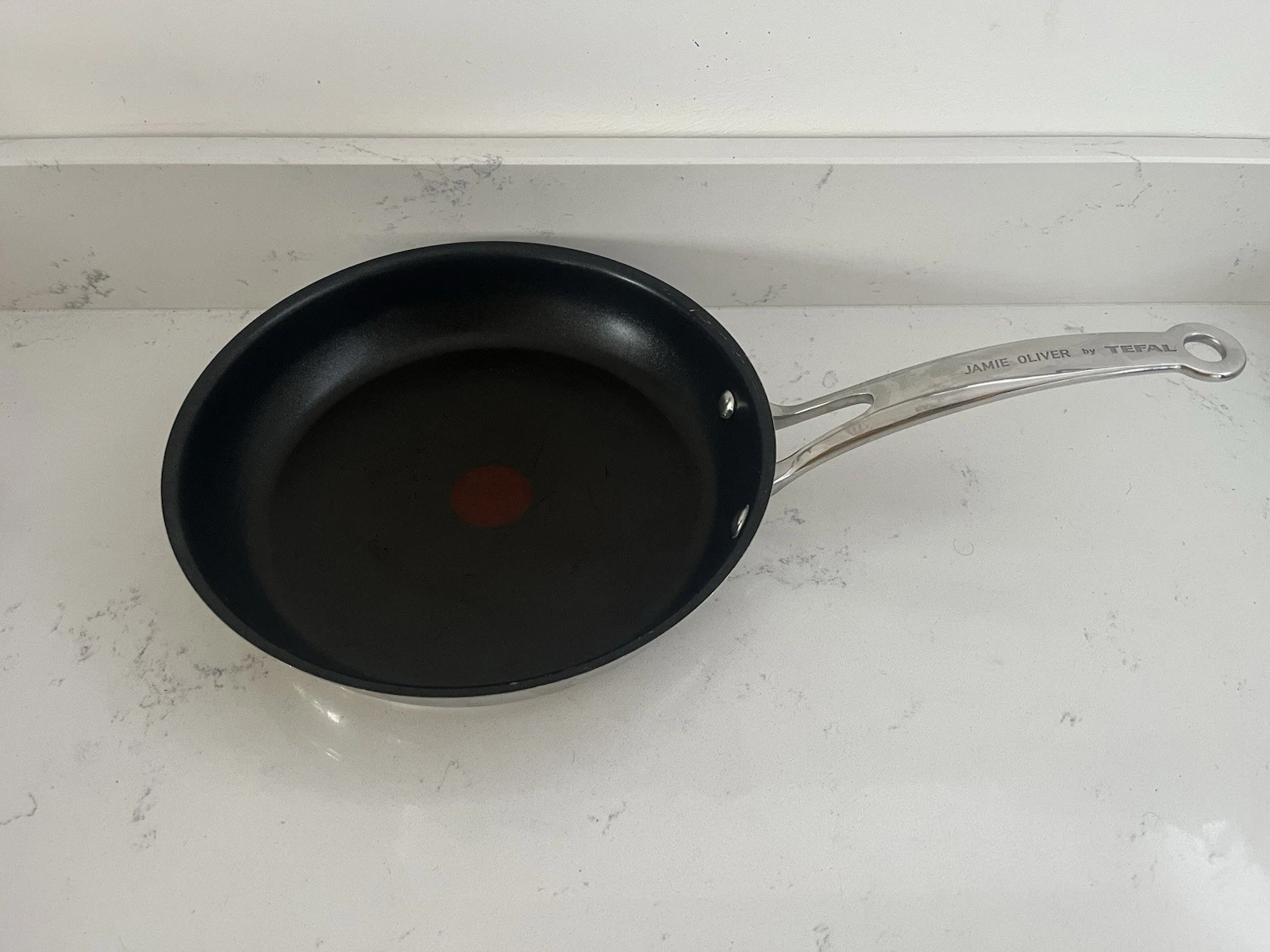 Jamie Oliver Tefal 27cm Stainless Frying Pan Non Stick Steel Professional Series