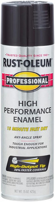 7579838 Professional High Performance Enamel Spray Paint, 15 Oz, Gloss Black, (P