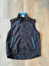 Vintage REI 90s Black Ski Vest Teal Accents Oversized Snap Over Zip Up Pockets
