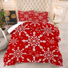 Comforter Set Christmas Snowflake: Size Xmas White Snowflakes Twin Snowflake01