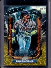 2025 Topps Cosmic Chrome Ronald Acuna Jr. ET Talent Gold Refractor #/50