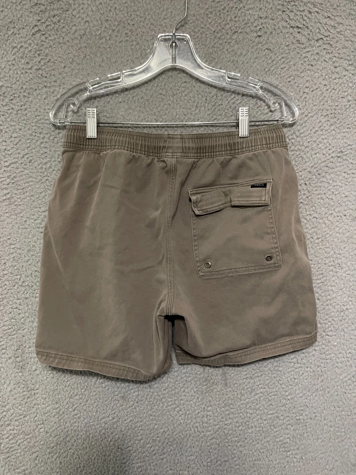 Pantalones Cortos RVCA Para Hombre Talla Pequeña Cordón Gris Adulto Algodón Foto 3 de 4