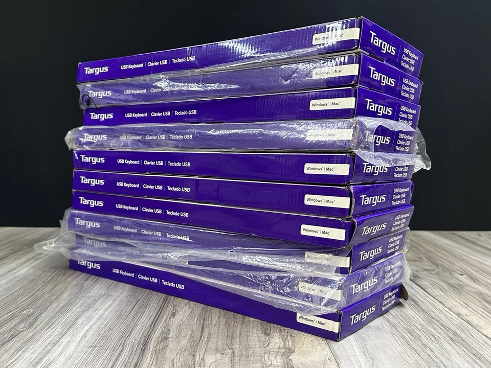 Targus AKB600 USB Wired Keyboard Lot – 10 New Sealed Units – Black Full-Size - Image 3 of 4