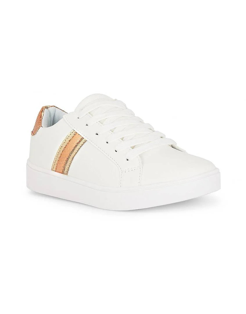 Baskets blanches Rosamonde chic en cuir de qualité supérieure pour femme exigeante