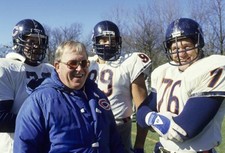 Chicago Bears defensive coordinator Buddy Ryan with Mike Hartensti- Old Photo