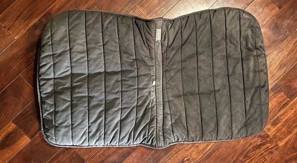 Roma английский седло подушечка толщиной пушистый квадратный контур черный/серый лошадь снасти - Изображение 2 из 4