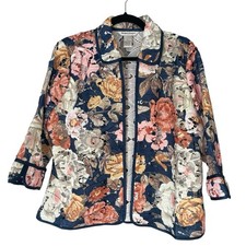 Drapers & Damon’s Lace Blazer Sz PL Floral Sheer Crochet Spring Easter Jacket