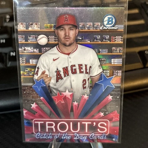 2025 Bowman Chrome Mike Trout - Trout’s Catch of the Day Cards - Angels #HS-6